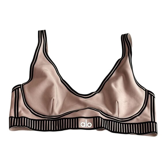 ALO Yoga Airlift Line Up Bra in Taupe Beige - Picture 1 of 5